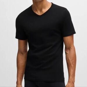 BOSS Hugo Boss M Minimalist Normcore Capsule Wardrobe Basic Slim V-neck T-shirt